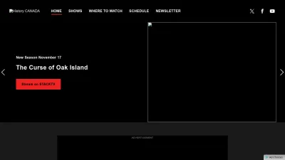 Screenshot of History.ca