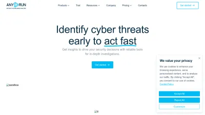Screenshot preview of any.run
