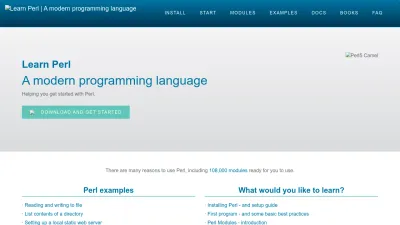Screenshot preview of learn.perl.org