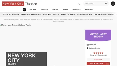Screenshot preview of newyorkcitytheatre.com