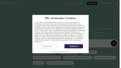 Screenshot preview of academics.de