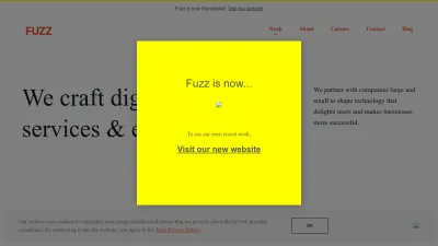 Screenshot preview of fuzzproductions.com