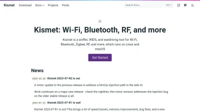 Screenshot preview of kismetwireless.net