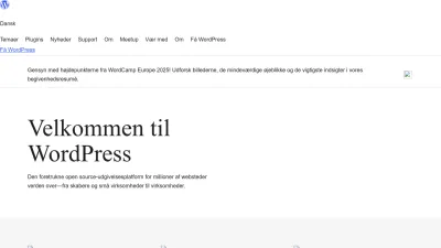 Screenshot preview of da.wordpress.org