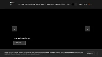 Screenshot preview of showtv.com.tr