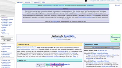 Screenshot preview of ssbwiki.com