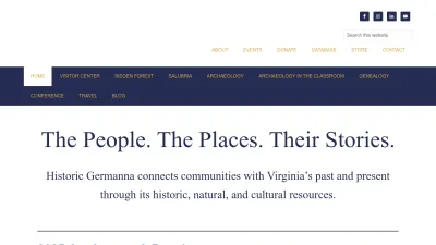 Screenshot preview of germanna.org