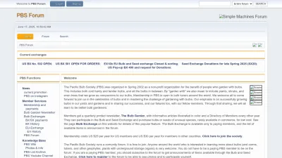 Screenshot preview of pacificbulbsociety.org