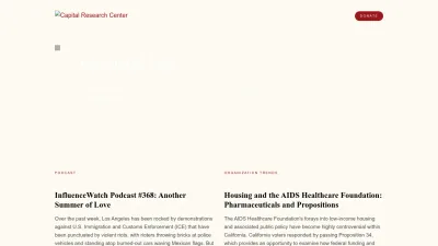 Screenshot preview of capitalresearch.org