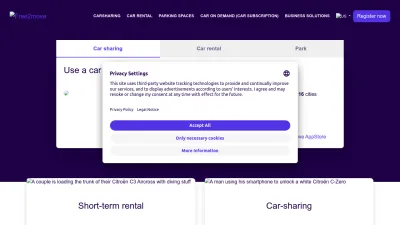 Screenshot preview of free2move.com