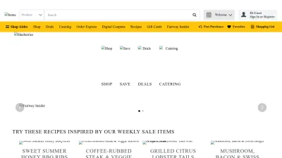 Screenshot preview of fairwaymarket.com