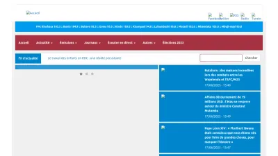 Screenshot preview of radiookapi.net