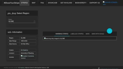 Screenshot preview of showyourstripes.info