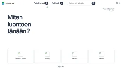 Screenshot preview of luontoon.fi