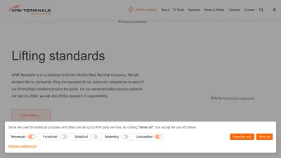 Screenshot preview of apmterminals.com