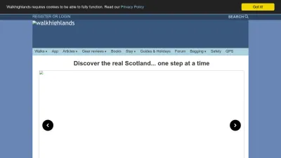 Screenshot preview of walkhighlands.co.uk