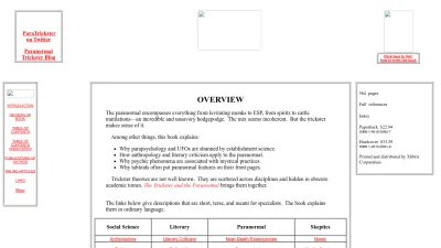 Screenshot preview of tricksterbook.com