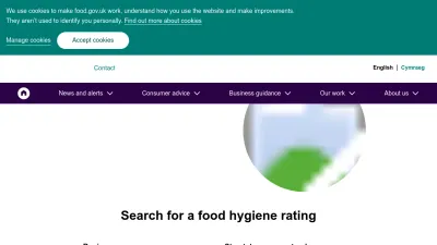 Screenshot preview of ratings.food.gov.uk