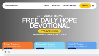 Screenshot preview of pastorrick.com