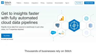 Screenshot preview of stitchdata.com