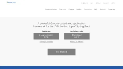 Screenshot preview of grails.org