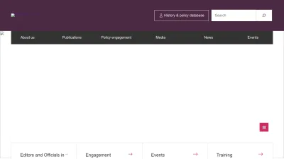 Screenshot preview of historyandpolicy.org