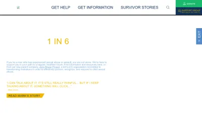 Screenshot preview of 1in6.org