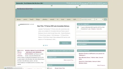 Screenshot preview of monkees.net