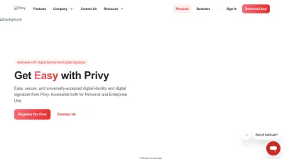 Screenshot preview of privy.id