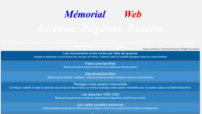 Screenshot preview of memorialgenweb.org