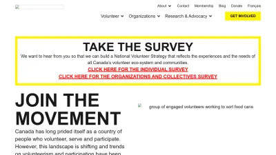 Screenshot preview of volunteer.ca