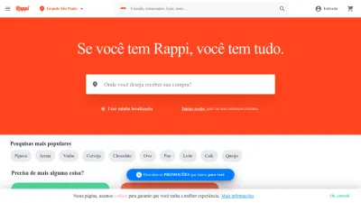 Screenshot preview of rappi.com.br
