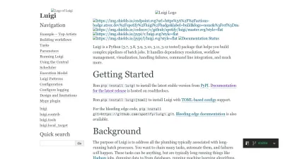Screenshot preview of luigi.readthedocs.io