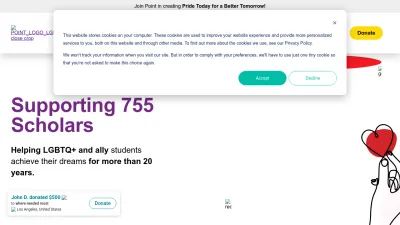 Screenshot preview of pointfoundation.org