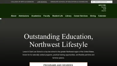 Screenshot preview of law.lclark.edu