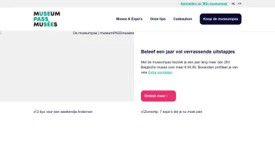 Screenshot preview of museumpassmusees.be