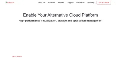Screenshot preview of virtuozzo.com