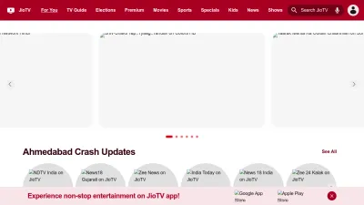 Screenshot preview of jiotv.com