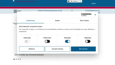Screenshot preview of freiwilligenserver.de