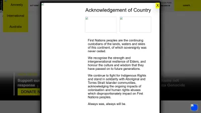 Screenshot preview of amnesty.org.au