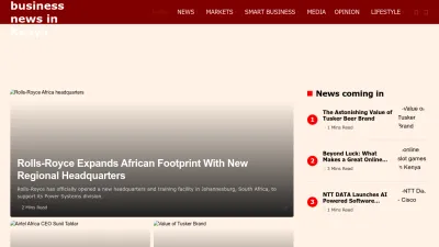 Screenshot preview of businesstoday.co.ke