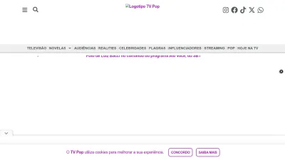 Screenshot preview of tvpop.com.br
