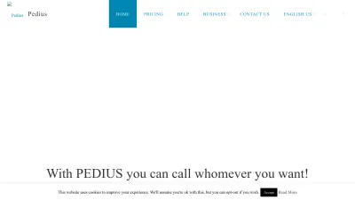 Screenshot preview of pedius.org