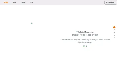 Screenshot preview of caloriemama.ai