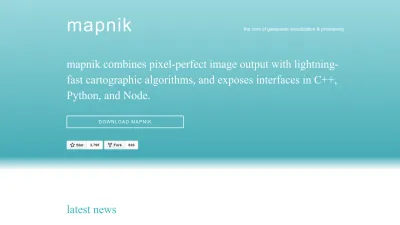 Screenshot preview of mapnik.org