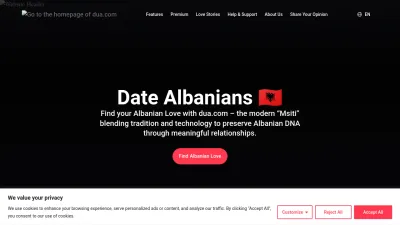 Screenshot preview of dua.com