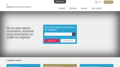 Screenshot preview of wiewaswie.nl