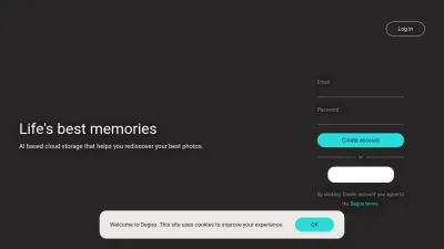 Screenshot preview of degoo.com