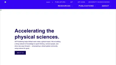 Screenshot preview of publishing.aip.org
