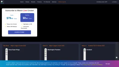 Screenshot preview of willow.tv